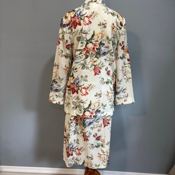 Vintage Toni Garment white and pink floral skirt suit set, women’s size medium - Picture 8 of 12